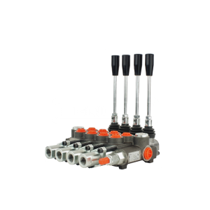 4-sekční hydraulický rozdělovač 40L s pákami