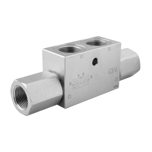 Dvojitý zpětný ventil VBPDE 3/4 100L/min HLR