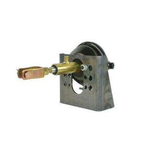 Pneumaticko-hydraulický brzdový válec, průměr pístnice 20 mm, velikost membrány T16-20  se konzola