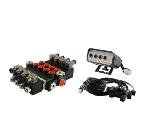 Sada hydraulický rozvaděč 4 sekční 40L s ovládacím panelem