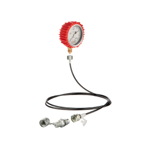 Servisní sada pro měření tlaku oleje a diagnostiku hydraulického systému. 400 bar manometr + 1000mm hadice s 1/4" NPTF připojením