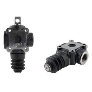 Tažený koncový ventil "koncový spínač" normálně uzavřený V-FCR 2T závity: 3/4" průtok: 120L max. tlak: 350bar
