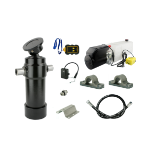 Hydraulika pro sklápěcí přívěs. Sada sklápění k 7 tun + 24V napájecí zdroj s bezdrátovým ovládáním + válec