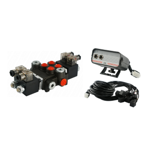 Sada hydraulický rozvaděč 2 sekční 40L s ovládacím panelem