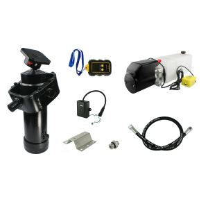 Hydraulika pro sklápěcí přívěs. Sada sklápění k 8 tun + 12V napájecí zdroj s bezdrátovým ovládáním + zdvih 1300 válec