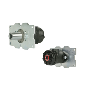Hydraulický motor BMR 25 s hřídelí 25 mm, plochou montážní deskou a pouzdrem hřídele