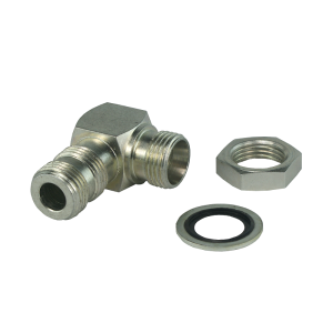 Úhlový hydraulický konektor, typ: BB 3/8"- M18x1.5