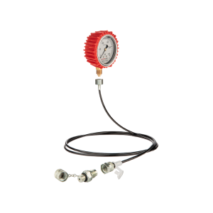 Servisní sada pro měření tlaku oleje a diagnostiku hydraulického systému. Tlakoměr 250 bar + 1000mm hadice s připojením G3/8".