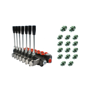 Hydraulický monoblokový rozvaděč 7 sekční 40L