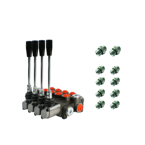 Hydraulický monoblokový rozvaděč 4 sekční 40L