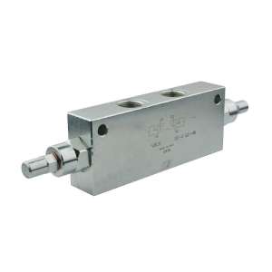 Dvoucestný přetěžovací a blokovací ventil, overcenter VBCD DE-A ​​​​závity: 3/4 "průtok: 100L / min max. tlak: 350bar