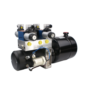 Agregát hydraulický napětí 2-sekční (jeden sekce plovoucí) 24V 2,2KW 2,5cm3 olejová nádrž: 4L